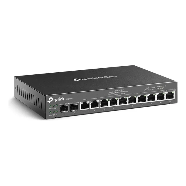 Router Vpn Tp-link Er7212pc Gigabit 3 En 1 Omada Poe+ Color Negro