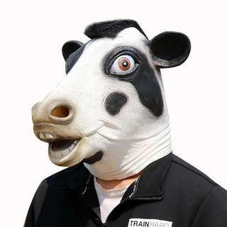 Máscara De Cabeza De Vaca De Látex Para Halloween Máscara De Cabeza De Vaca De Látex Para Halloween