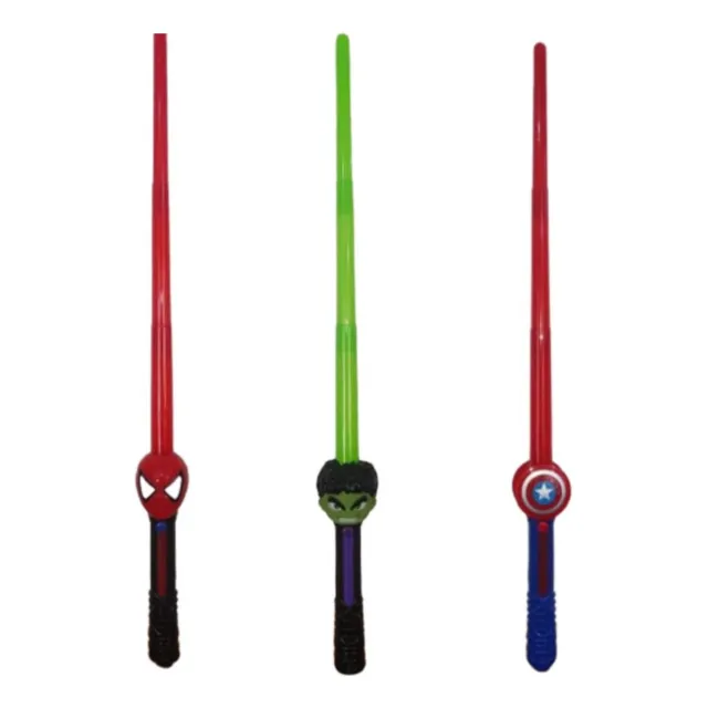 Espada Sable De Luz Spiderman Hulk Capitán América Juguet