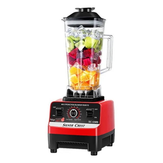 Licuadora Batidora 2 En 1 3000w 2 Lts Juguera Color Rojo