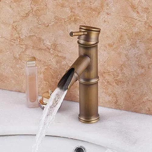 Grifo Cascada Nuevo Montaje Cubierta Clasico Laton Antiguo