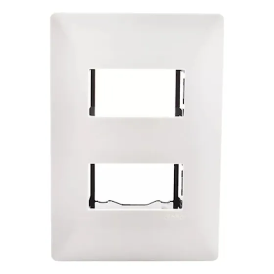15pz Estevez Placa Con Chasis De 2 Módulos Plástico Blanco Corriente Nominal 15 A Voltaje Nominal 127v