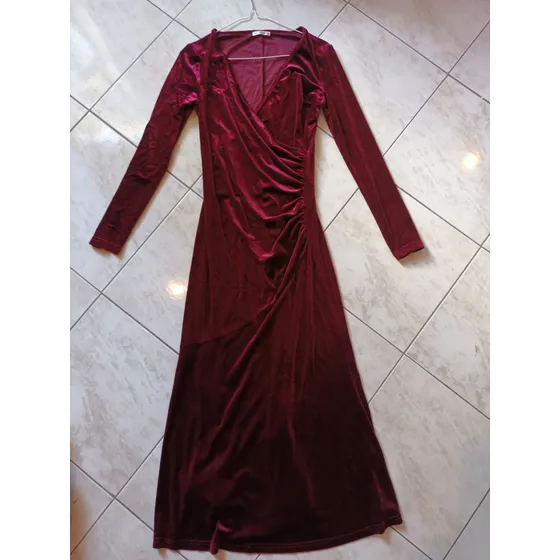  Elegante Vestido De Terciopelo Talla M Fiesta Coctel