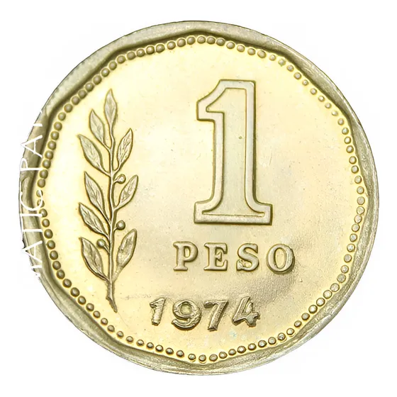 Moneda 1 Peso Ley 1974 - Excelente - #326