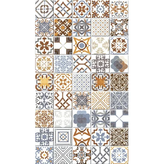 Ceramica Pared Interior Estilo Colonial 34x60 Brillante