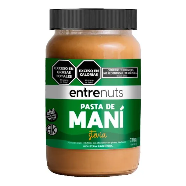 Pasta De Mani Con Stevia Entrenuts 370 Gr