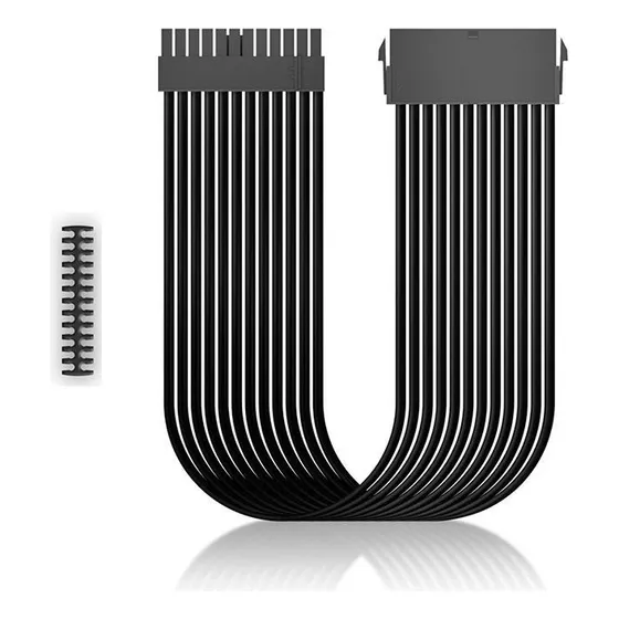 Cabo Sleeved Deepcool 24 Pinos 30cm Preto, Dp-ec300-24p-bk