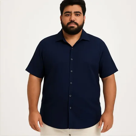 Camisa Plus Size Social Masculina  Lisa Viscolinho