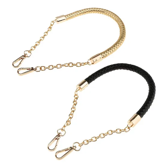 B 2x Cuero De Pu Bolsa De Trenza Correa Asa Bolsa Cadena