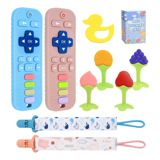 Juguete Control Remoto Bebés La Dentición Del Bebé 9 Piezas Color Blue Pink Pink & Blue Remote Control Wset Bay Nyj-9
