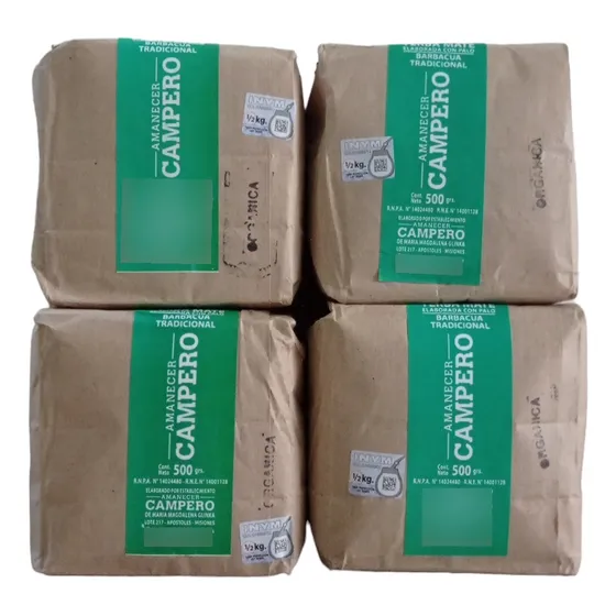 Combo X 4(2kg) Yerba Mate Orgánica Amanecer Campero Barbacuá