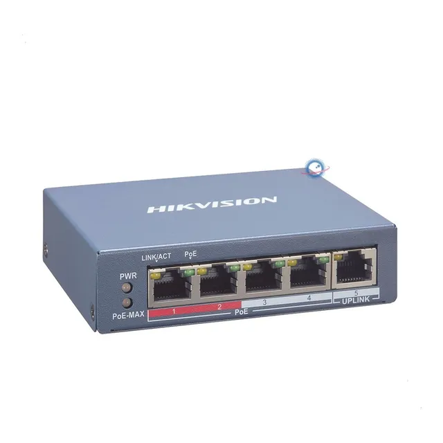 Switch Monitoreable Poe+ 4 Puertos 100 Mbps 250m 60w Hikvisi