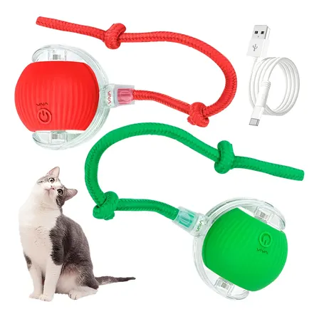 Bola Automática Anda Gira Mexe Sozinha P/ Gato Cachorro Pets