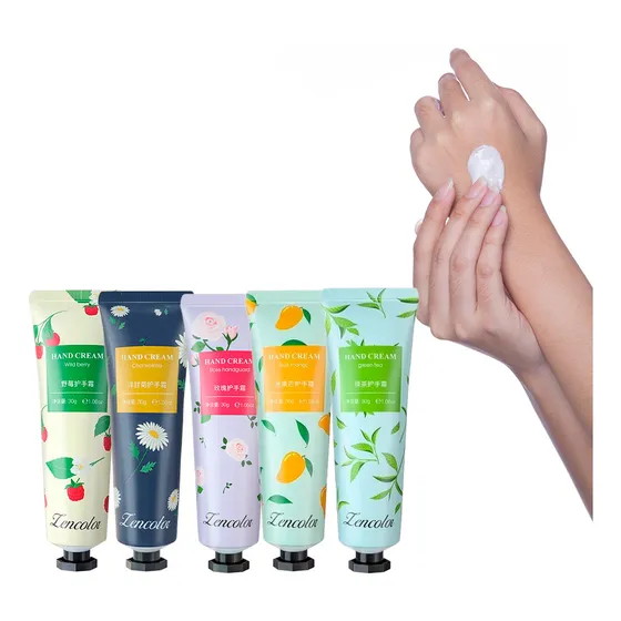 Set 5 Cremas Para Manos Suaves Combo B De Bolsillo Hidratante Reparadora Aroma De Frutas