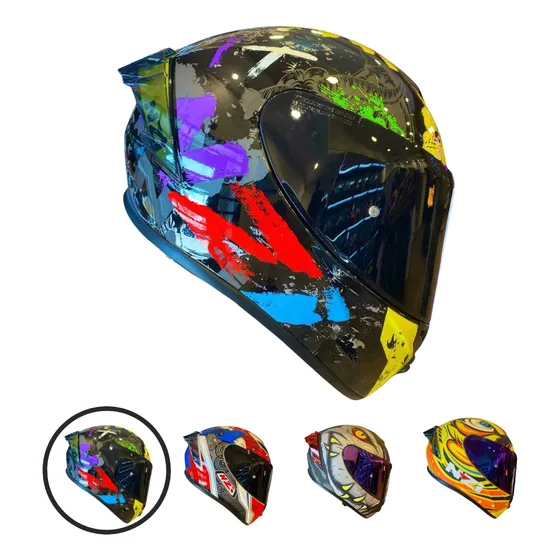 Jm Casco Integral Nzi Trendy + Visor + Spoiler
