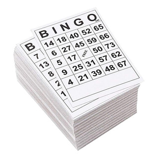 60 Tarjetas De Papel De Juego Bingo 1 En Una Sola 60 Hojas 60 Tarjetas De Papel De Juego Bingo 1 En Una Sola 60 Hojas