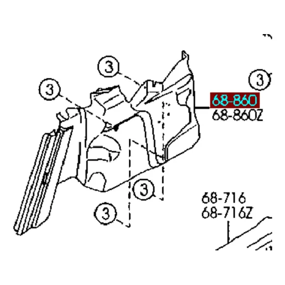 Protector De Maleta Derecho Mazda 3 2004-2009