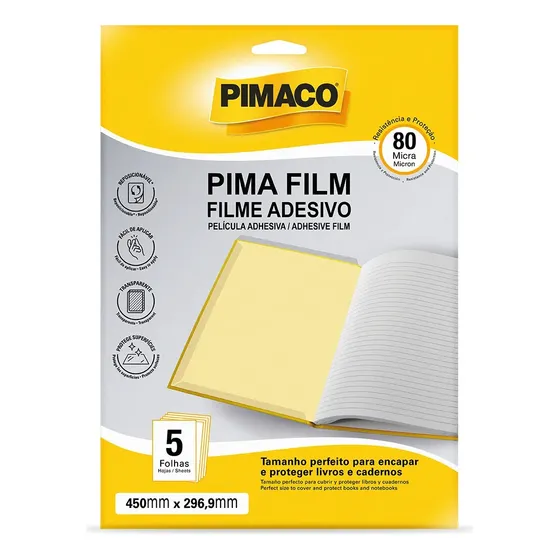 Plástico Adesivo De Encapar Caderno Transparente 45cmx296mm