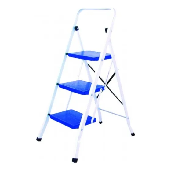 Escalera Domestica Peldaños Acero 3 Escalones Tipo Tijera