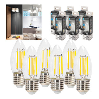 Pack 6 Uds Aigostar Foco Fialamento Led C35 E27 8w 6500k Pack 6 Uds Aigostar Foco Fialamento Led C35 E27 8w 6500k