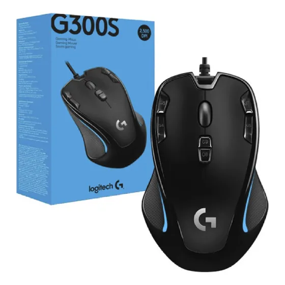 Mouse Óptico Logitech G300s Ambidiestro 9 Botones 