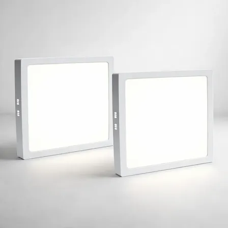 Kit 2 Plafon Led Sobrepor Quadrado 30x30 Neutro 4000k 32w Branco