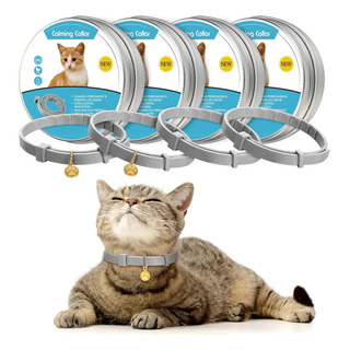 4 Pcs Collar Calmante Para Gatos Collar Calmante Gato Ajusta 4 Pcs Collar Calmante Para Gatos Collar Calmante Gato Ajusta