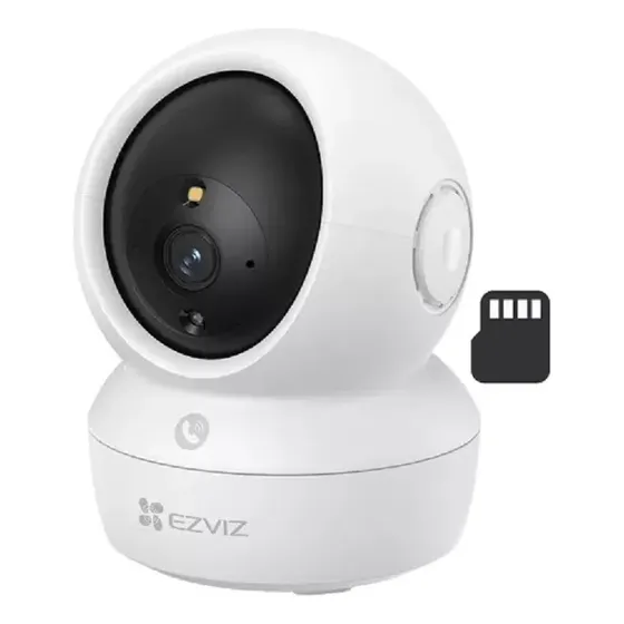 Ezviz H6C PRO 2K 128GB Cámara de seguridad WIFI 3MP Con Visión Panorámica 360° Seguimiento Inteligente Para Uso Interior con Micro SD de 128GB Con Audio de Bidireccional | Cuotas sin interés