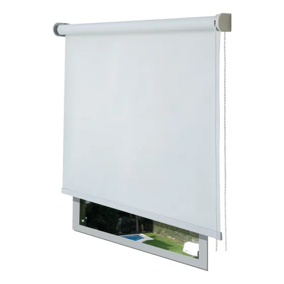 Cortina Roller Blackout 110x110 Cm Premium Oscuridad Total Aislante Térmico Acústico Ahorro Energía Dormitorio Living Cocina Comedor Divisor Ambientes Blanco Engomado Fullexpress