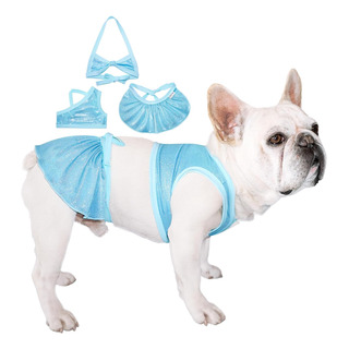 Vestido Natación Y Bikini Brillante Para Perro, Playa, Pisci Vestido Natación Y Bikini Brillante Para Perro, Playa, Pisci