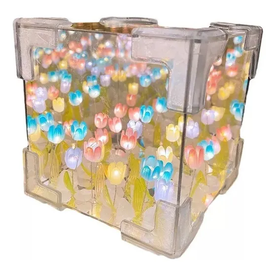 Lâmpada Espelho Cubo Tulipa , Luz De Espelho De Tulipa