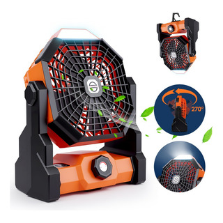 Ventilador De Camping Recargable Portátil Con Luz Led Ventilador De Camping Recargable Portátil Con Luz Led