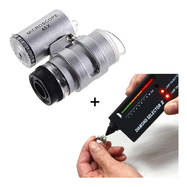 Tester Brillante Diamante Probador Joyería Detector Con Lupa
