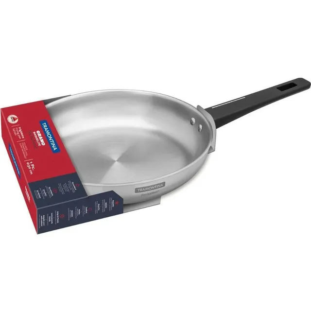 Sartén Tramontina de Acero Inoxidable con Grano de Baquelita para Inducción, 30 cm