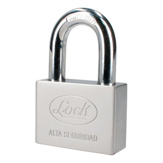 Candado Alta Seguridad 60mm Plateado Acero Cromado Lock Color Gris Candado Alta Seguridad 60mm Plateado Acero Cromado Lock Color Gris
