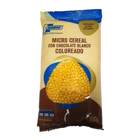 Micro Cereal Bañado En Chocolate Coloreado Argenfrut 200 Gr