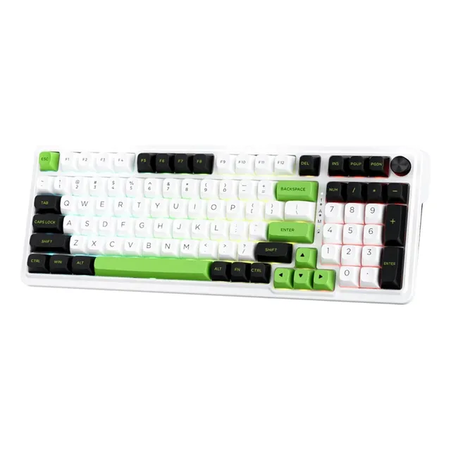 Teclado Redragon Eisa K686wgb-rgb-max Wireless Ingles Verde Teclado Blanco Idioma Inglés US