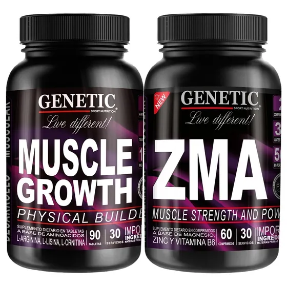 Energía Fuerza Recuperación Aminos Muscle Growth Zma Genetic