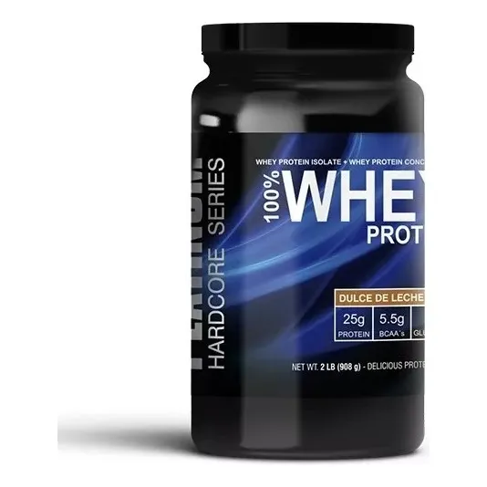 Suplemento en polvo Platinum Hardcore Series Platinum 100% Whey Protein sabor dulce de leche en pote de 908g
