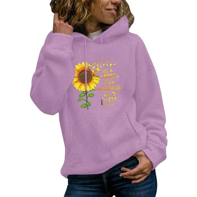 Sudadera Capucha Para Dama Color Liso Manga Larga
