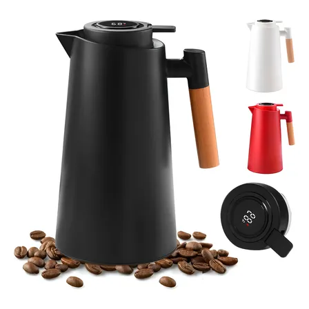 Garrafa De Cafe Térmica Vacuum Jug Com Termômetro Digital 1l