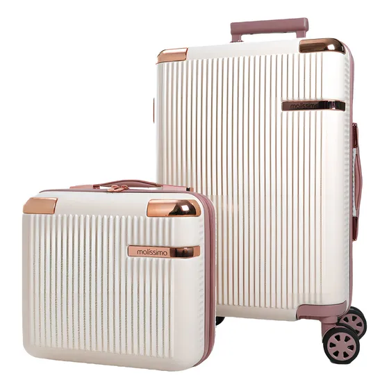 Mala De Viagem Pequena 10kg Com Rodinhas Frasqueira Chique Cor Creme Liso