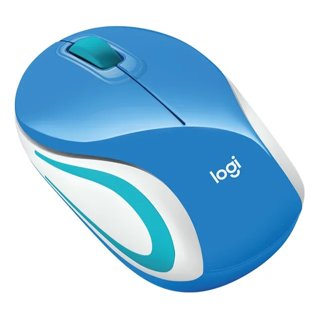 Mouse mini inalámbrico LogitechColor Collection M187 brave blue