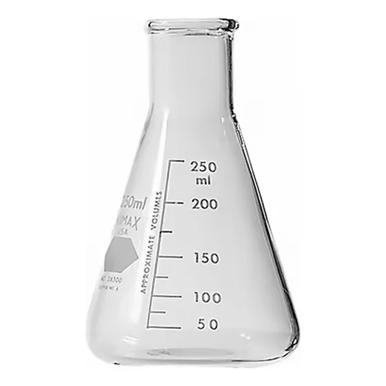 Matraz Erlenmeyer Kimax Graduado De Vidrio 250 Ml