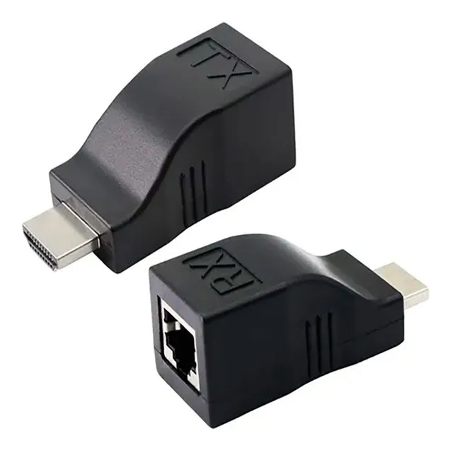 Extension Extensor Adaptador Hdmi A Cable Utp Lan Rj45 1080p