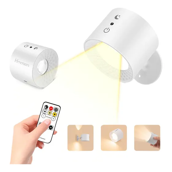 Lámpara De Pared Inalámbrica Batería Recargable Y Control