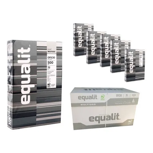 Pack 5 Resma Oficio 500 Hojas Equalit