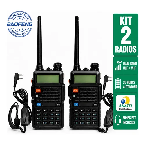ホビーラジコン Baofeng-QS-888S Kit Radio Transmissor Baofeng Bf-888s 5w Walkie Talkie Cor Preto