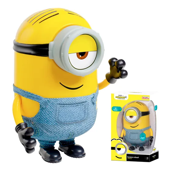 Boneco Minions Stuart Original Fala 10 Frases 25cm Altura