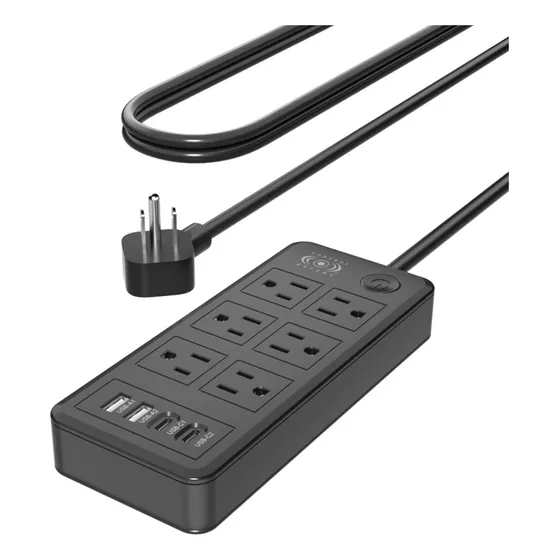 Multicontacto Alta Resistencia Usb C Control Expert Color Negro